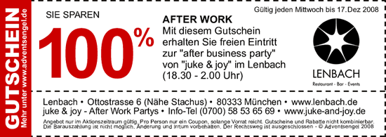 Gutschein der Adventsengel M&uuml;nchen