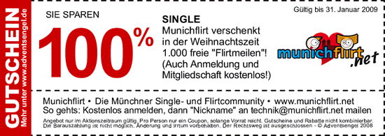 Gutschein der Adventsengel M&uuml;nchen