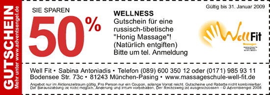 Gutschein der Adventsengel M&uuml;nchen