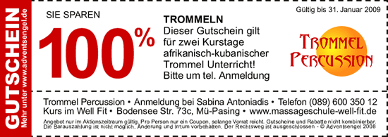 Gutschein der Adventsengel M&uuml;nchen