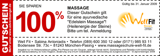 Gutschein der Adventsengel M&uuml;nchen