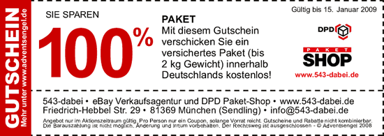 Gutschein der Adventsengel M&uuml;nchen